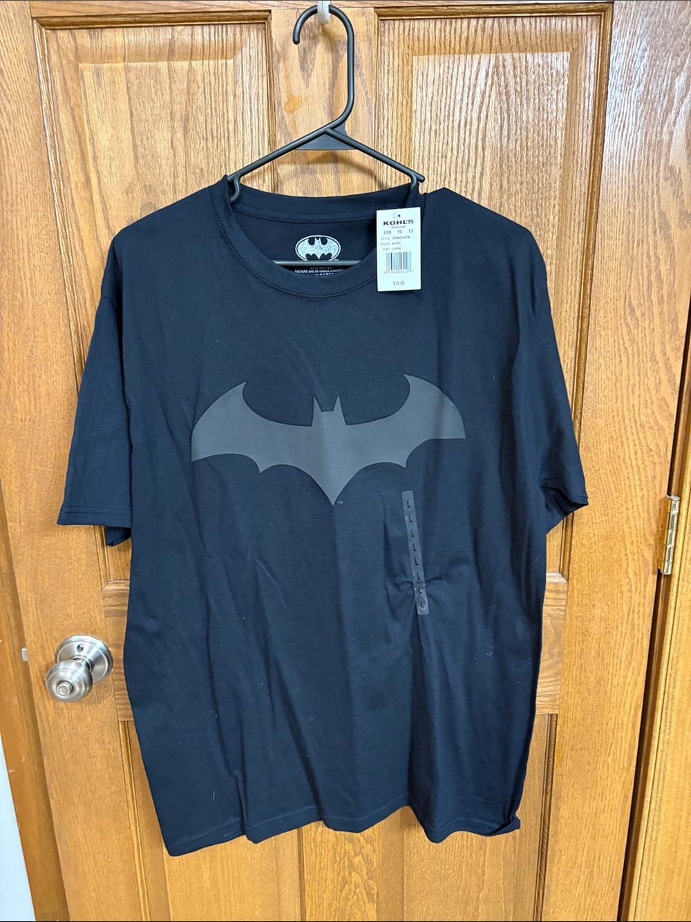 Kohl's Black Batman Graphic Tee - Subtle Matte Logo